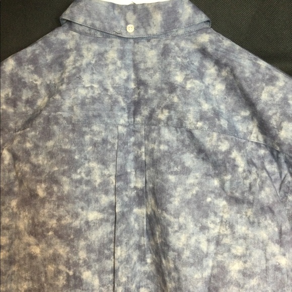ODIN NEW YORK BLUE TIE-DYE CASUAL BUTTON DOWN SHIRT NWT SZ M - Picture 5 of 7